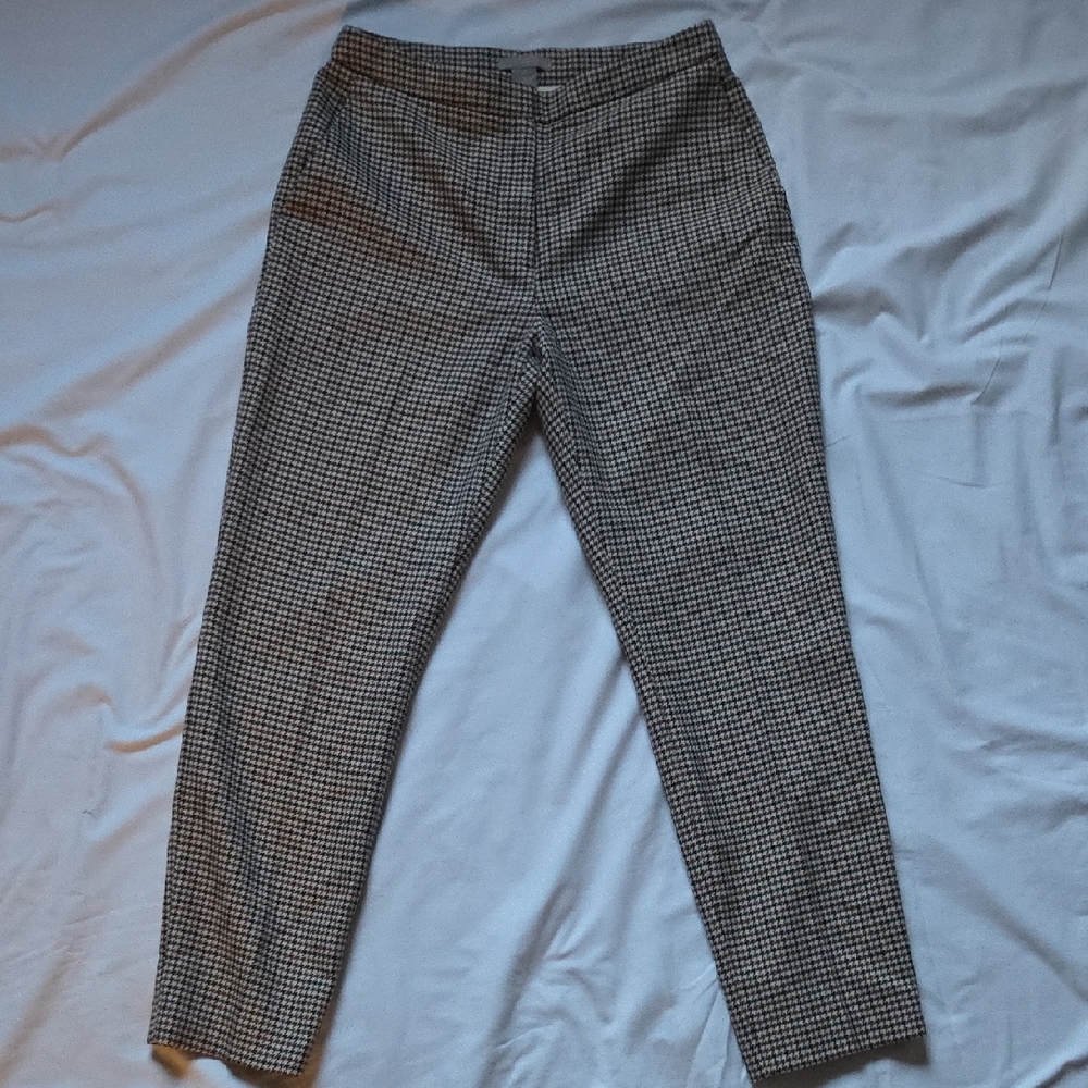 H&M Men's Monochrome Checkered Dress Pants